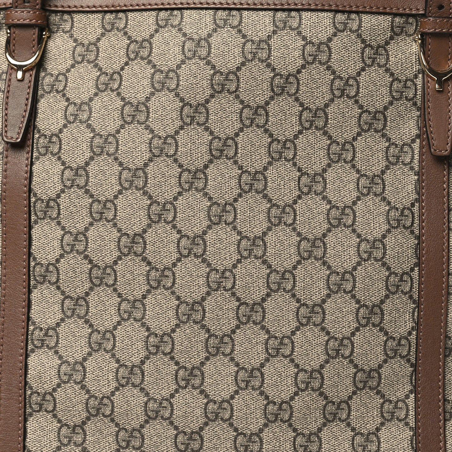 GG Supreme Monogram Medium Nice Tote Brown
