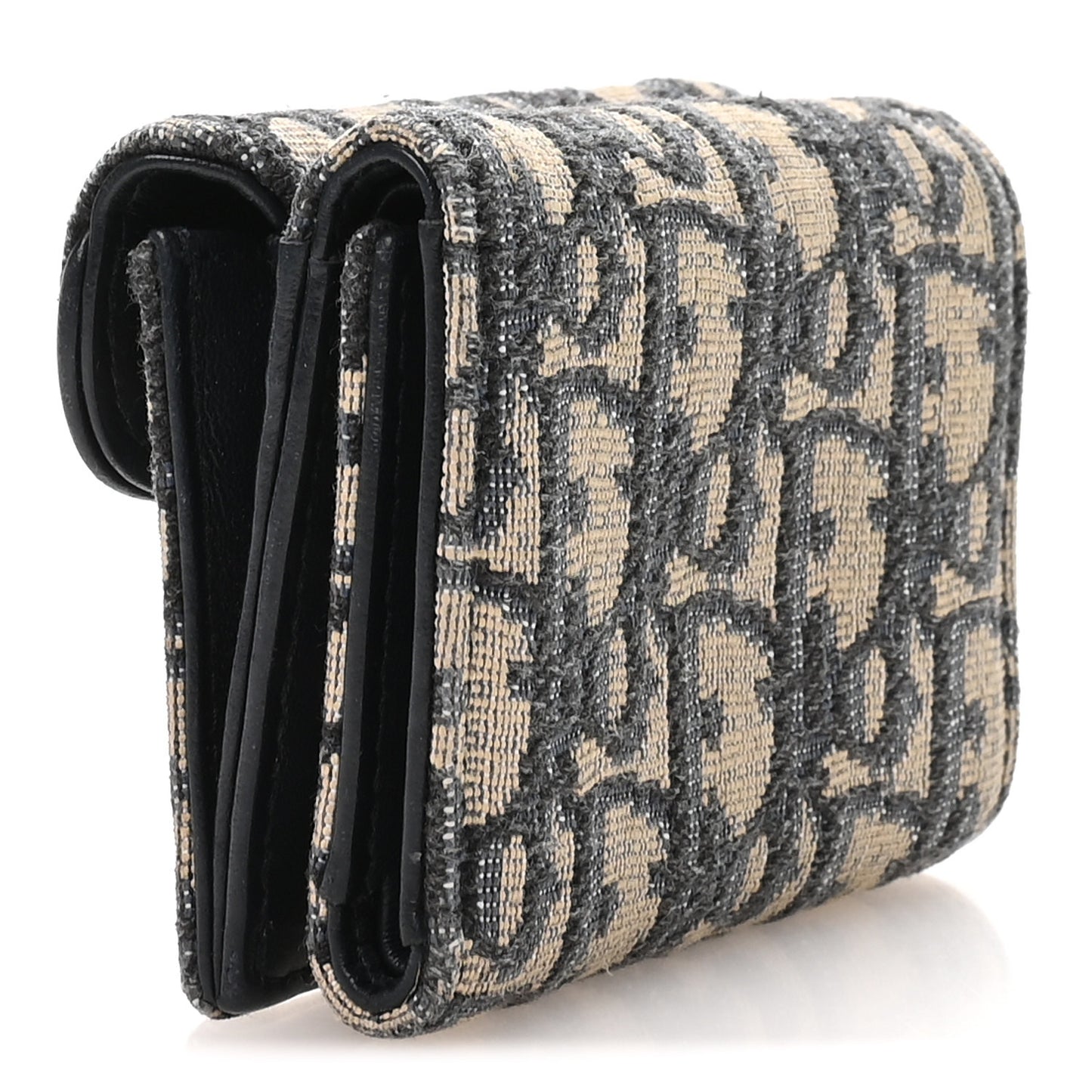 Oblique Saddle Lotus Wallet Blue