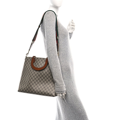 Gucci GG Supreme Monogram Reversible Tote Beige Tuscany 2 of 9