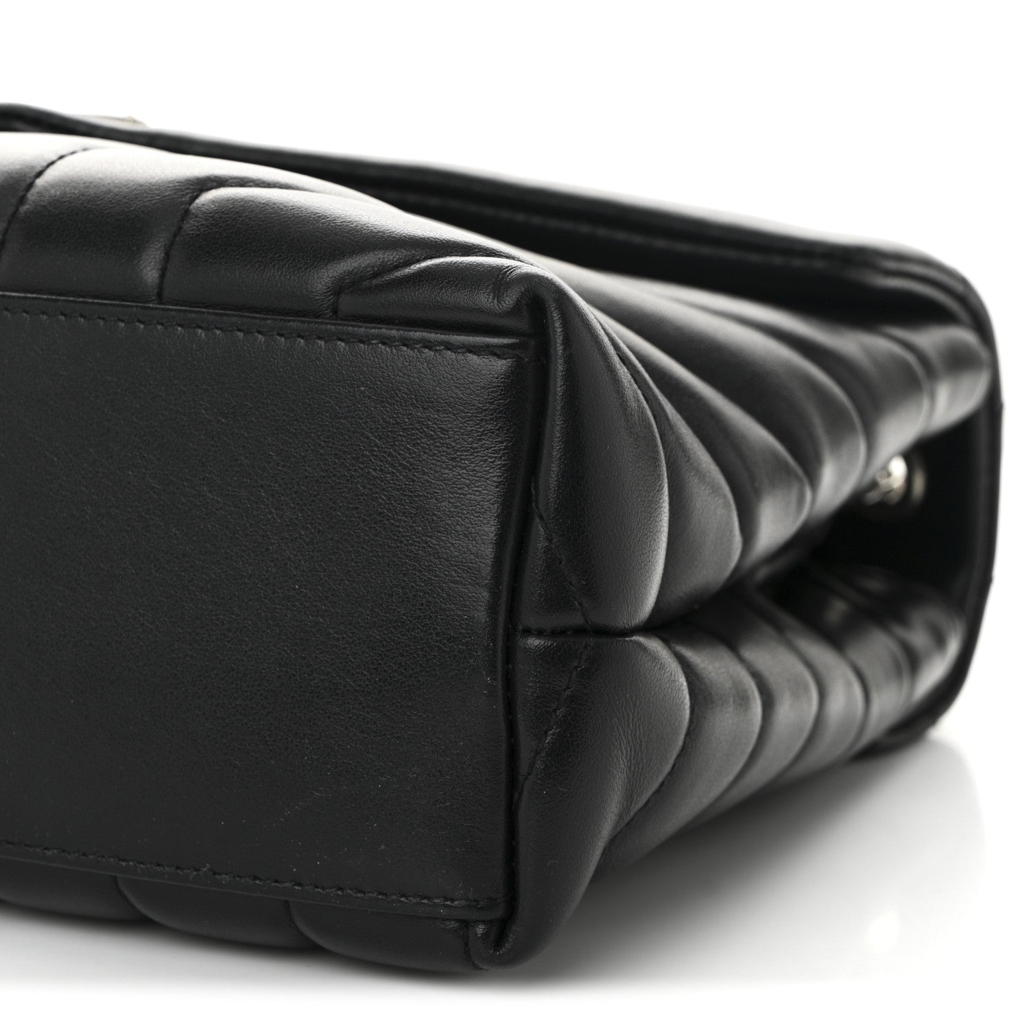 Saint Laurent Calfskin Y Quilted Monogram Small Loulou Chain Satchel Black 10 of 10