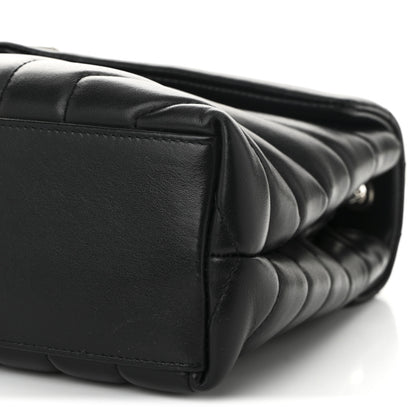 Saint Laurent Calfskin Y Quilted Monogram Small Loulou Chain Satchel Black 10 of 10
