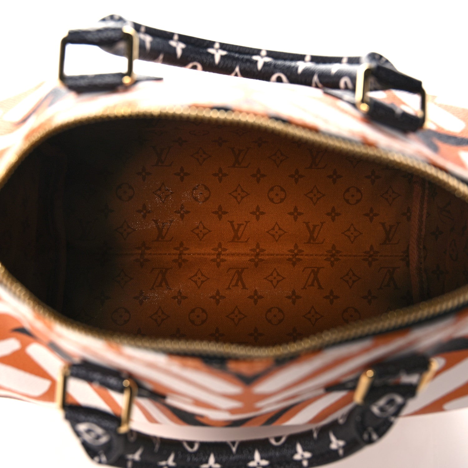 Louis Vuitton Monogram Giant Crafty Speedy Bandouliere 25 Creme Caramel 5 of 10