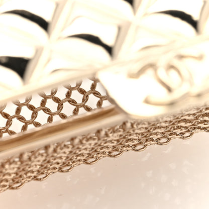 Chanel Metal Lambskin Pearl Chain Flap Bag Long Necklace Gold Black Pearly White 3 of 6
