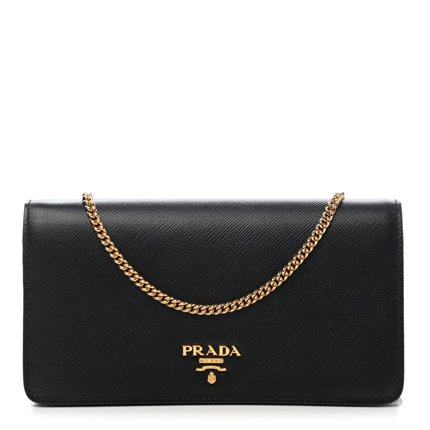 Saffiano Metal Oro Mini Bag Black