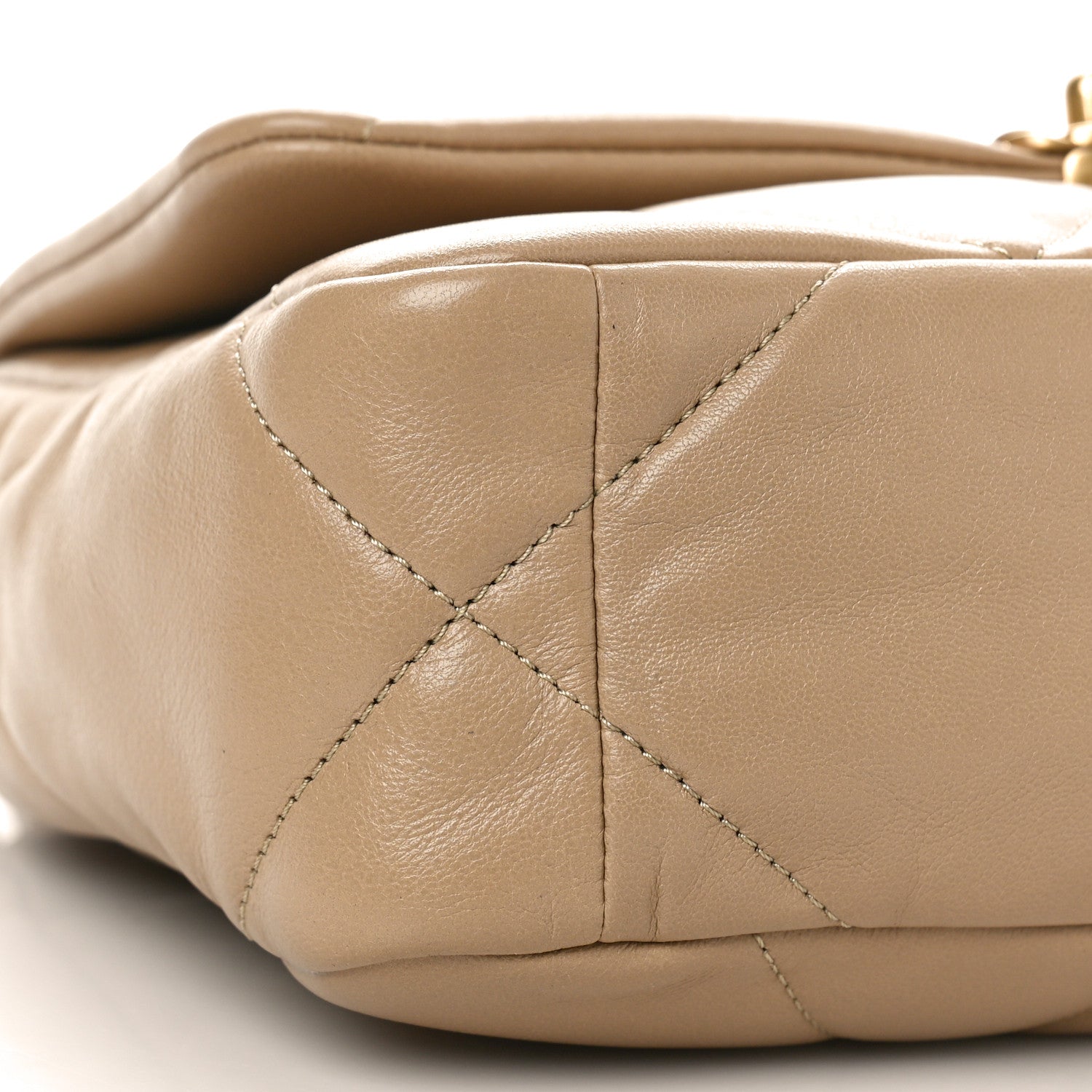Chanel Lambskin Quilted Medium Chanel 19 Flap Dark Beige 8 of 9