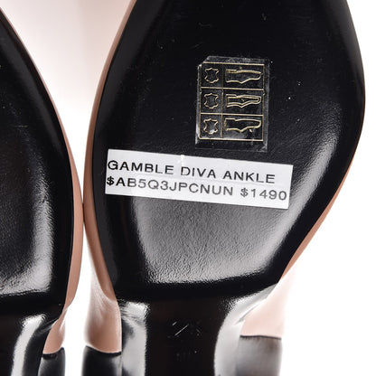 Louis Vuitton Calfskin Monogram Gamble Diva Ankle Boots 36 Black Nude 10 of 12