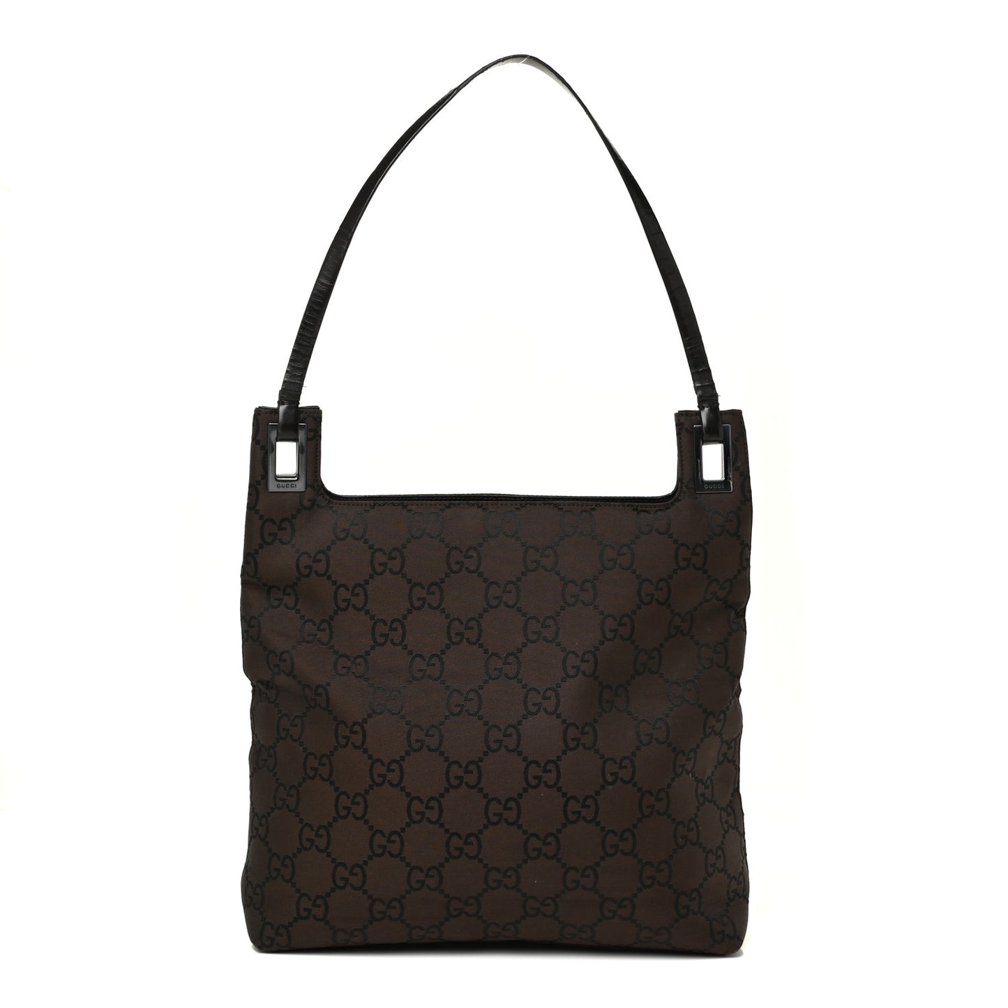 Nylon Monogram Flat Messenger Bag Brown