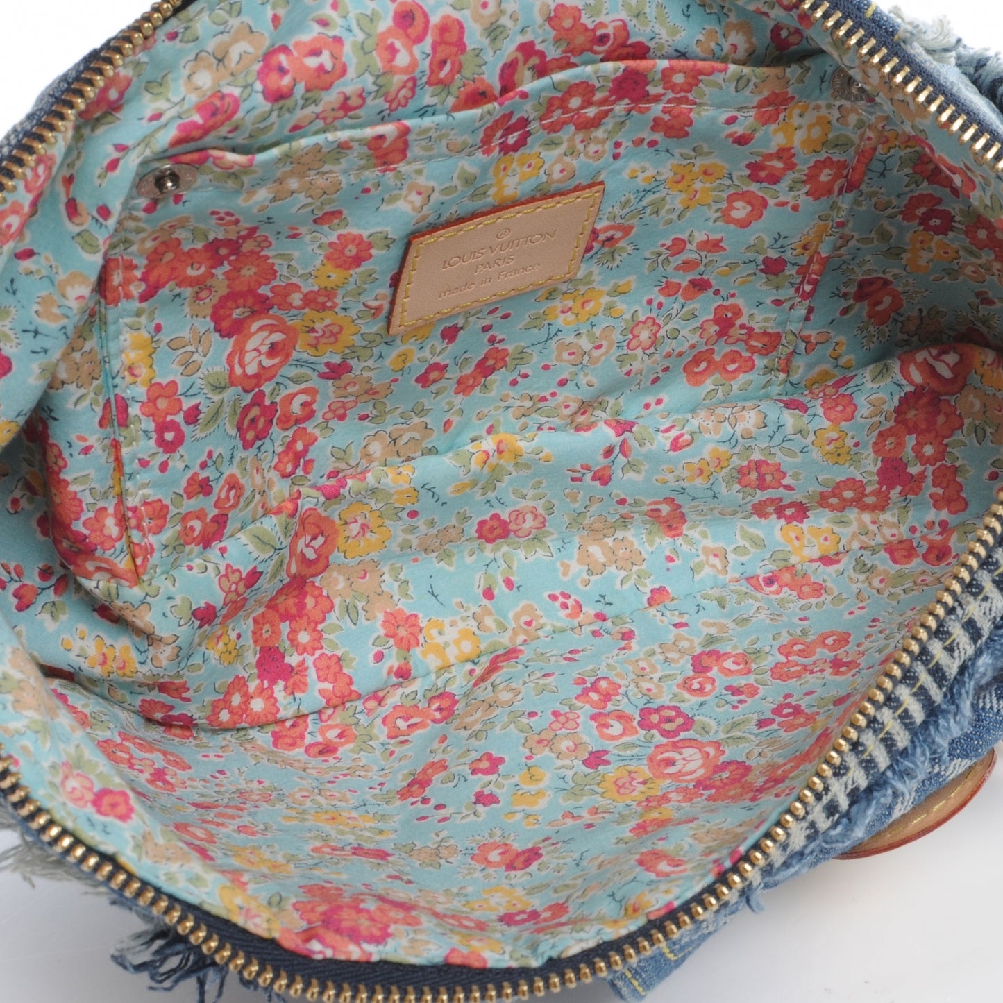 Denim Patchwork Pouchy Blue