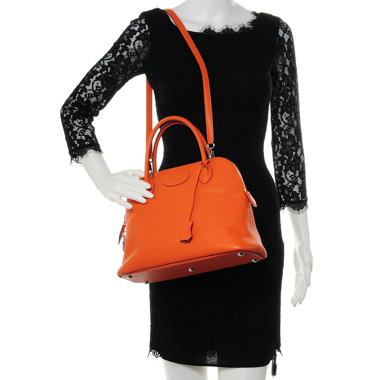 Hermes Taurillon Clemence Bolide 31 Orange 2 of 8