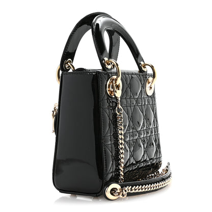 Christian Dior Patent Cannage Mini Lady Dior Black 3 of 11