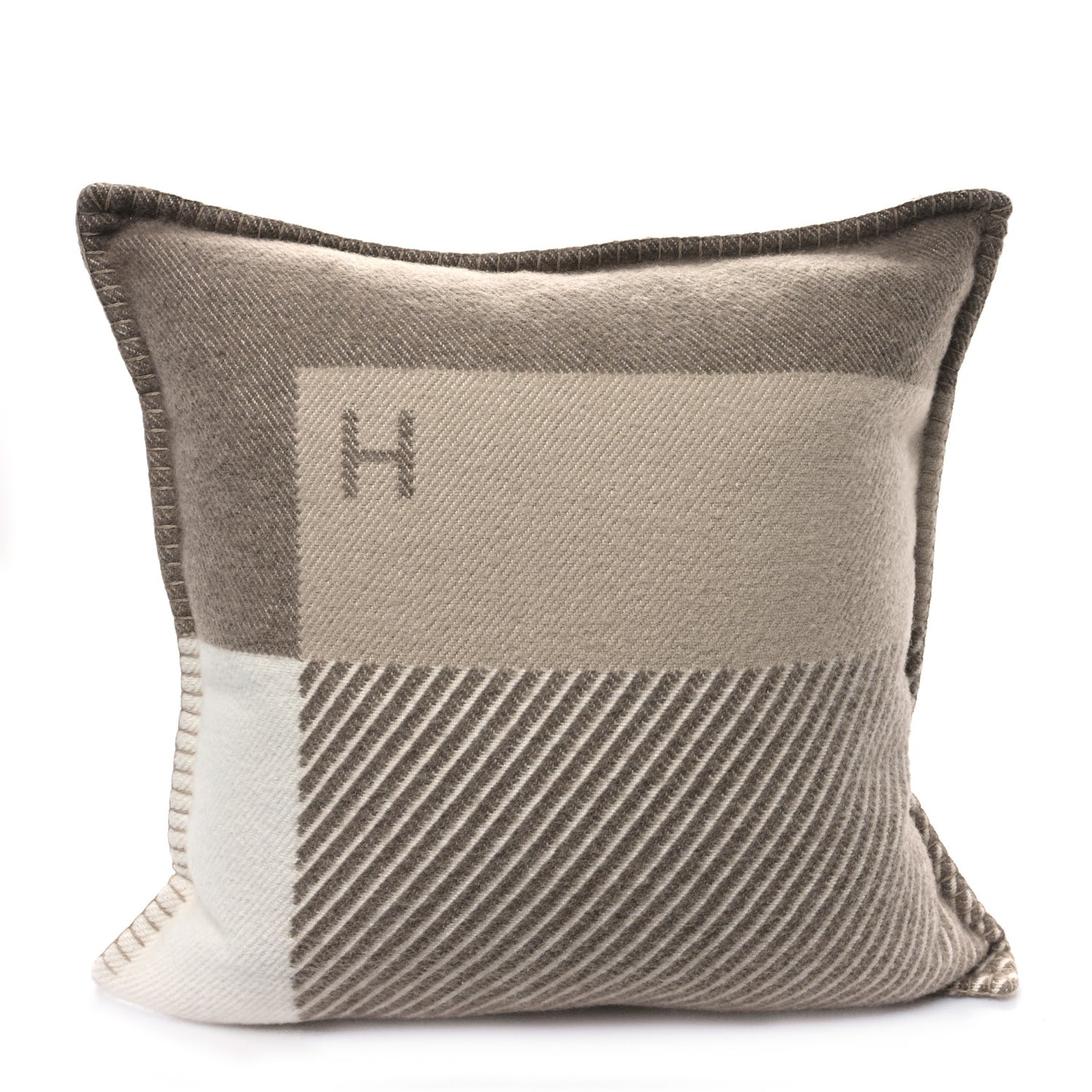 Wool Cashmere H Riviera Pillow Seigle
