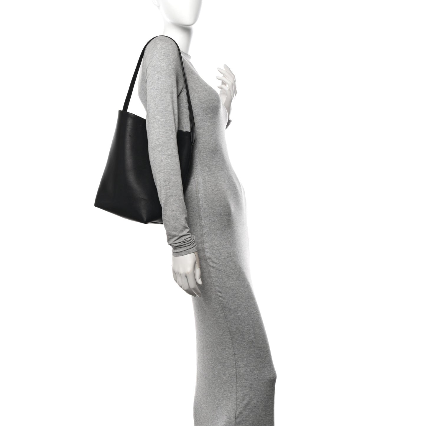 Polished Saddle Calfskin Medium N/S Park Tote Black