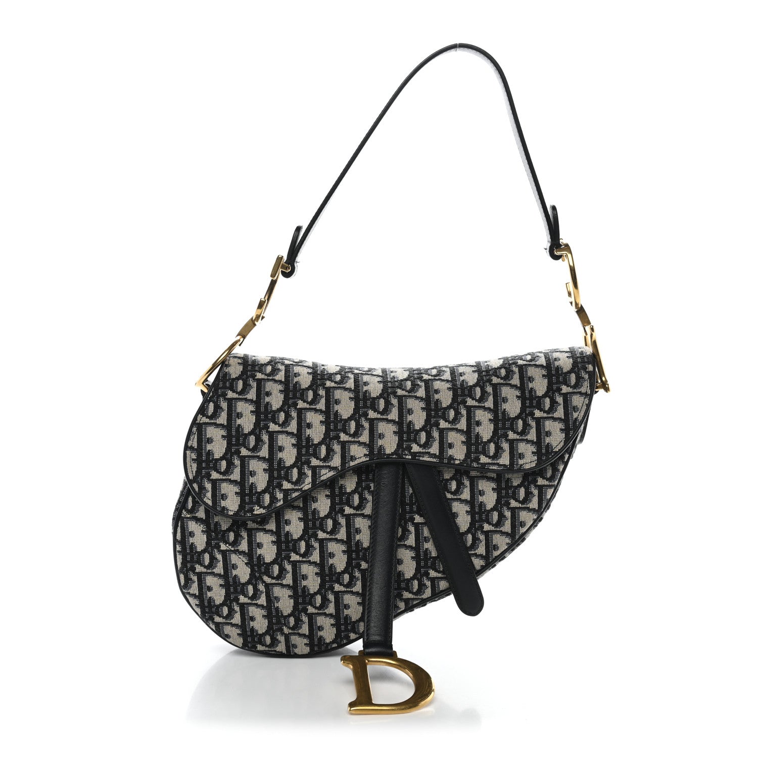 Christian Dior Oblique Saddle Bag Blue 1 of 12