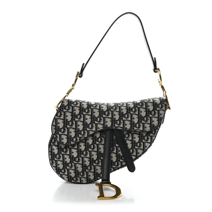 Christian Dior Oblique Saddle Bag Blue 1 of 12