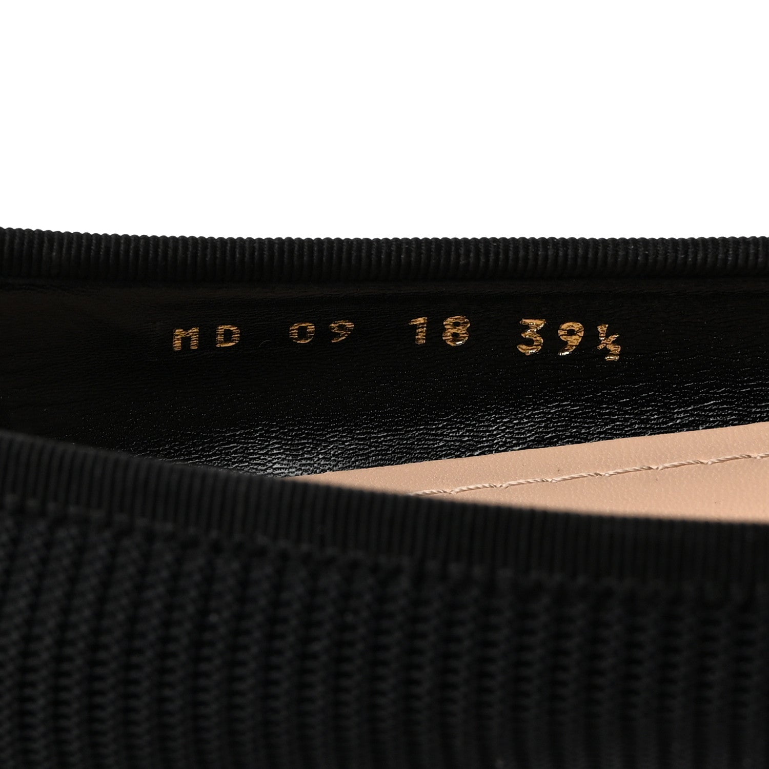 Christian Dior Fabric Ribbon Embroidered J'Adior Ballet Flats 39.5 Black 7 of 9