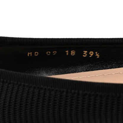 Christian Dior Fabric Ribbon Embroidered J'Adior Ballet Flats 39.5 Black 7 of 9