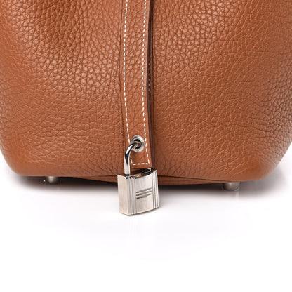 Hermes Taurillon Clemence Picotin Lock 18 PM Gold 10 of 10