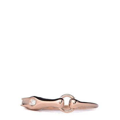 Hermes 18K Rose Gold Diamond TPM Galop Ring 51 5.75 1 of 6