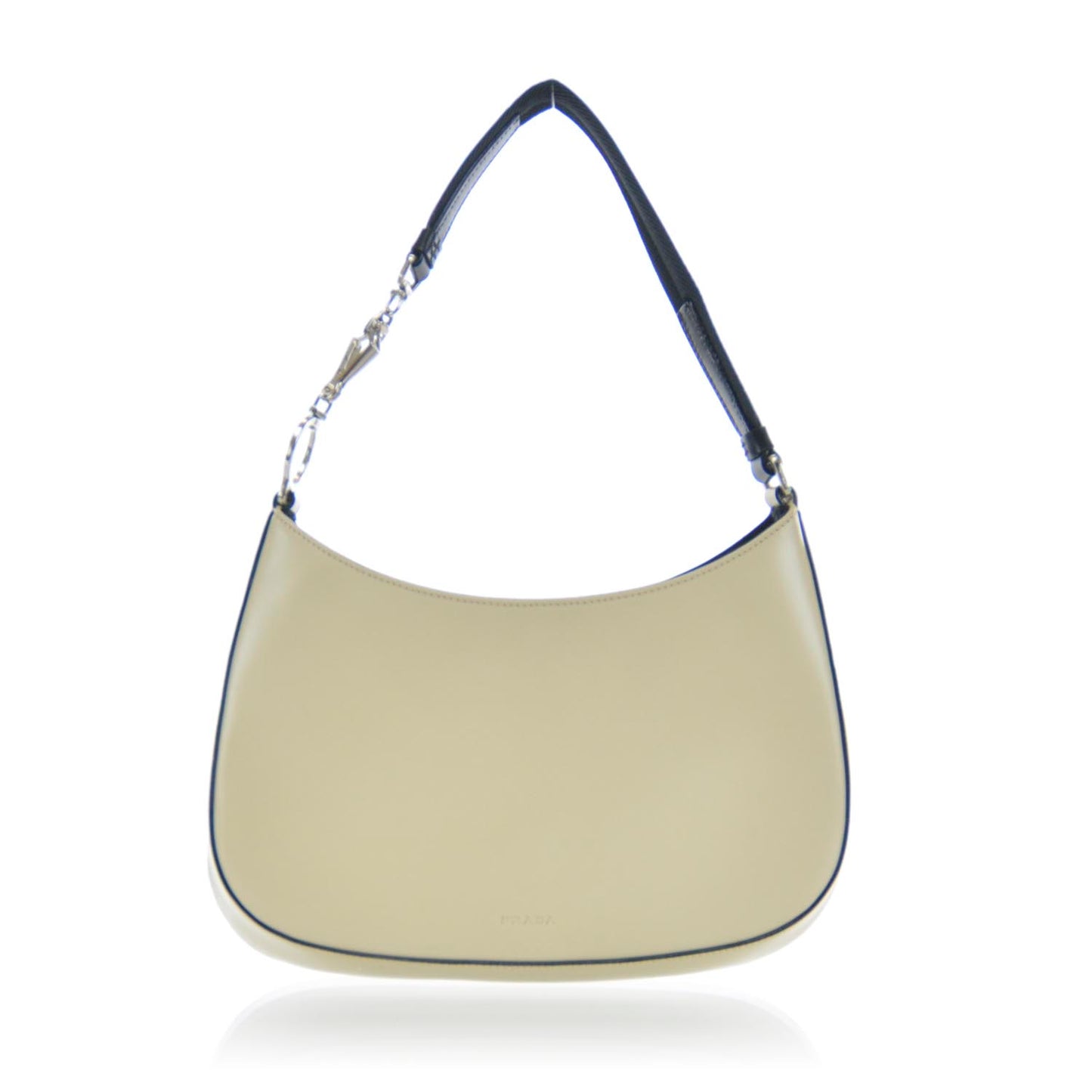 Smooth Leather Shoulder Bag Beige