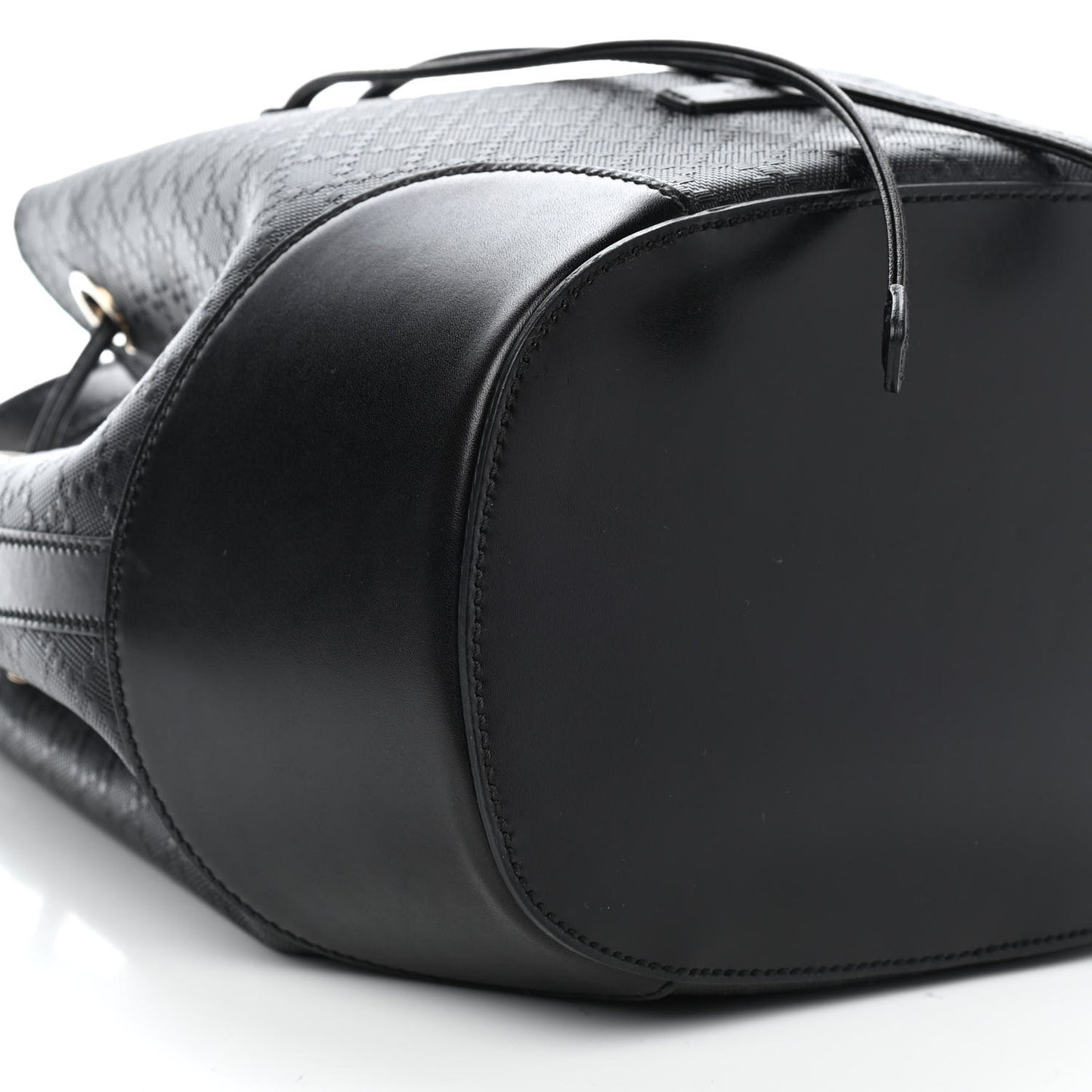 Bright Diamante Medium Bucket Bag Black