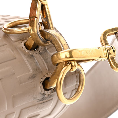 Fendi Vitello Liberty FF 1974 Embossed Kan I Shoulder Bag Tortora 11 of 18