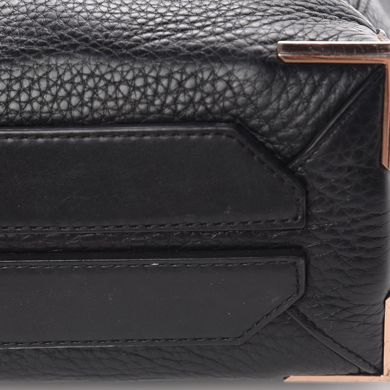 Alexander Wang Pebbled Calfskin Large Prisma Skeletal Tote Black Rose Gold Hardware 19 of 25