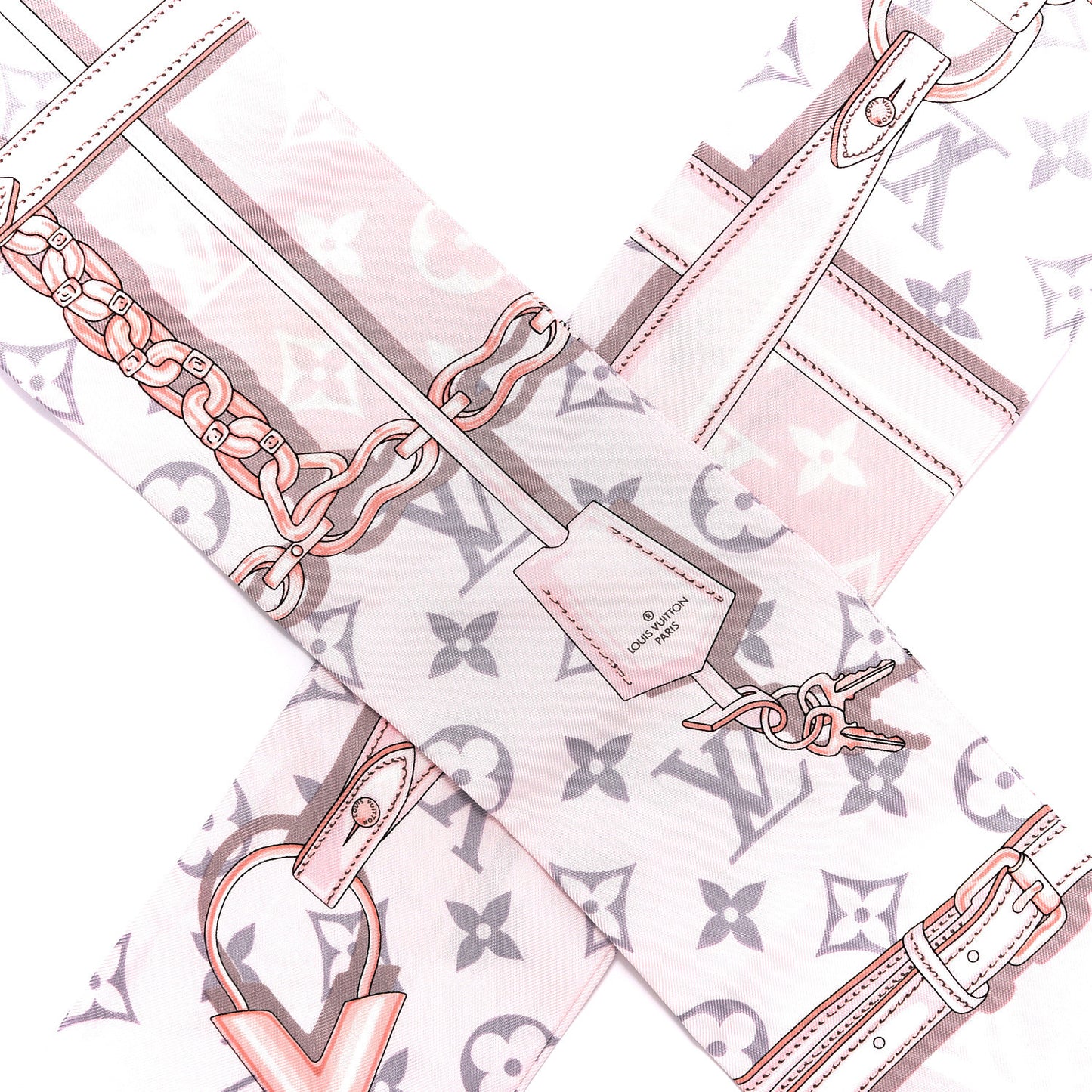 Silk Monogram Confidential Bandeau Light Pink
