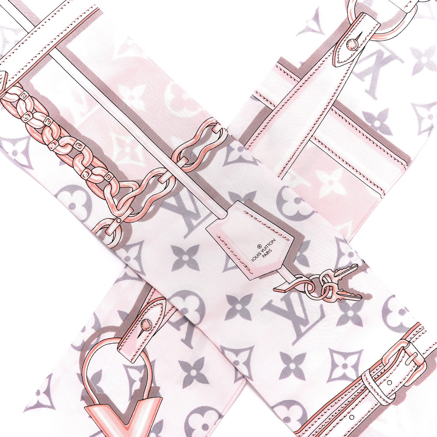 Louis Vuitton Silk Monogram Confidential Bandeau Light Pink 3 of 4