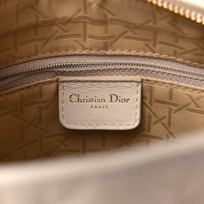Christian Dior Lambskin Cannage Medium Lady Dior Light Beige 6 of 14