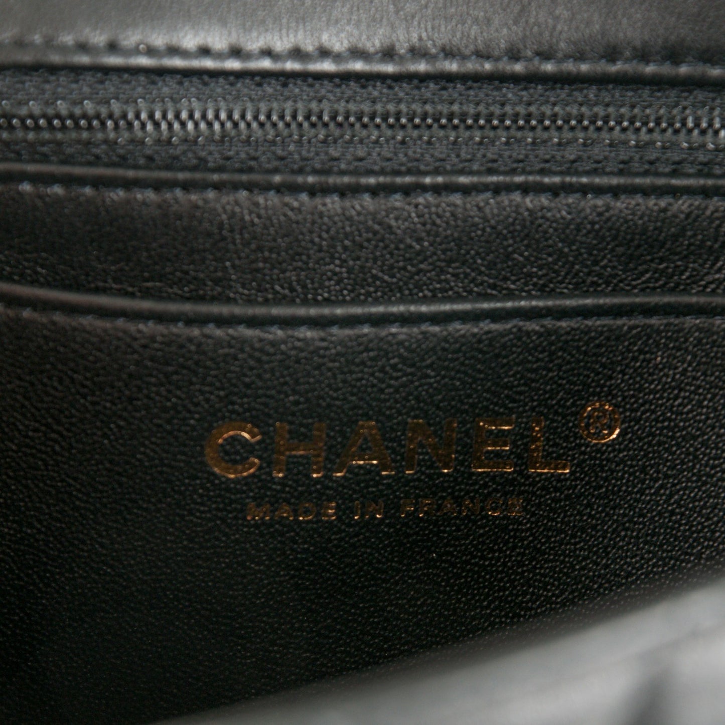 Lambskin Quilted Mini Rectangular Flap Black