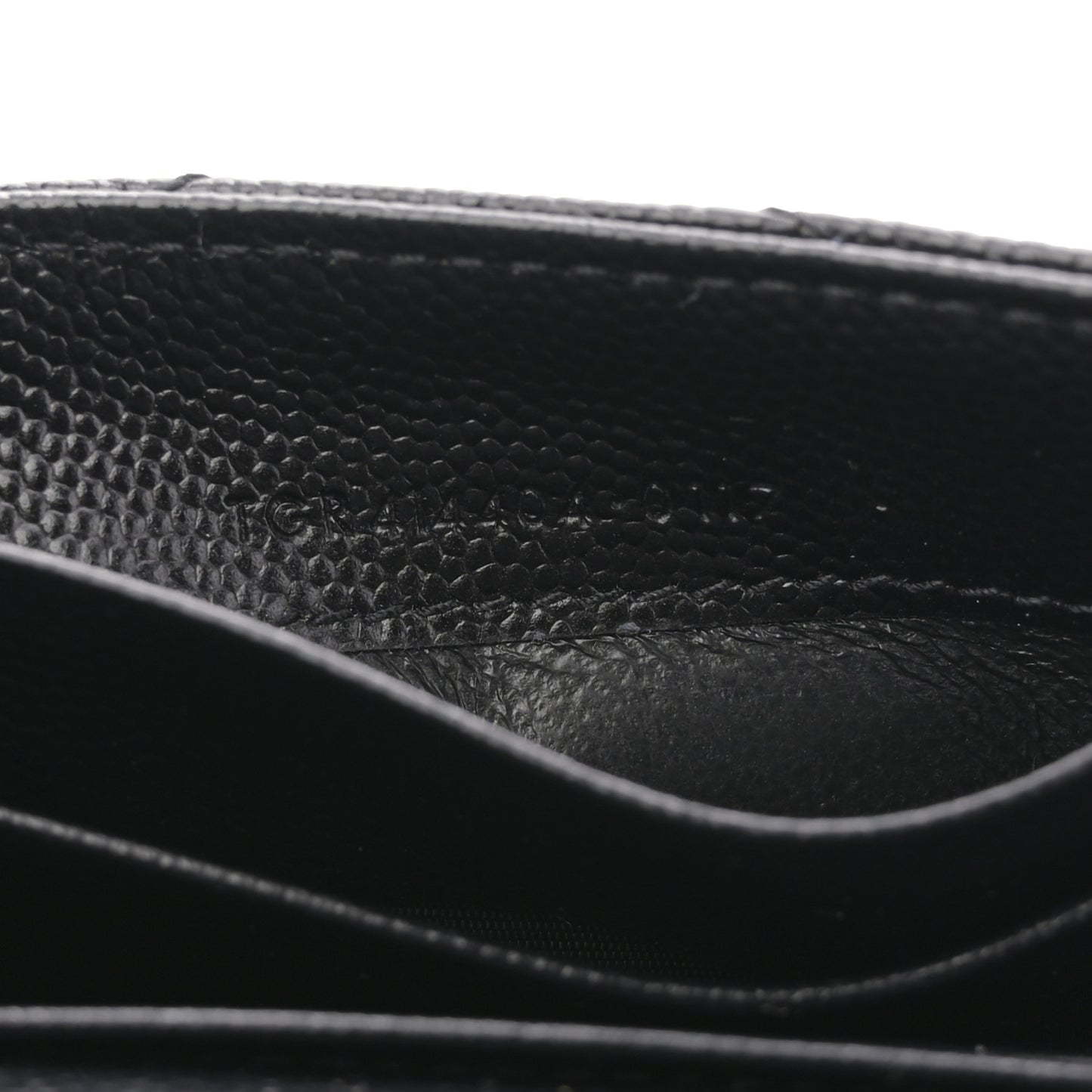 Grain De Poudre Matelasse Chevron Small Monogram Envelope Wallet Black