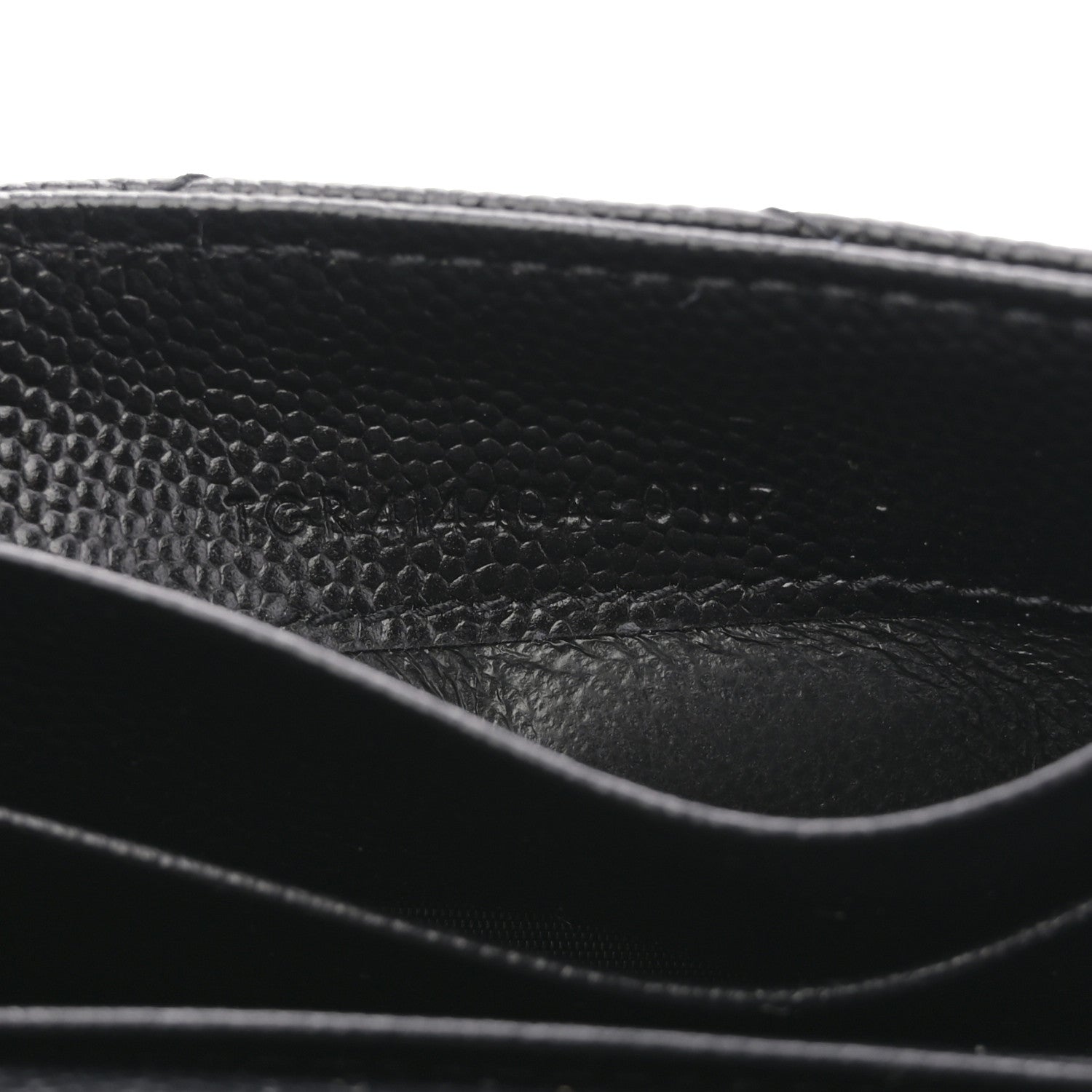 Saint Laurent Grain De Poudre Matelasse Chevron Small Monogram Envelope Wallet Black 8 of 9