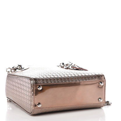 Christian Dior Metallic Patent Micro-Cannage Mini Lady Dior Hyper Pink 5 of 9