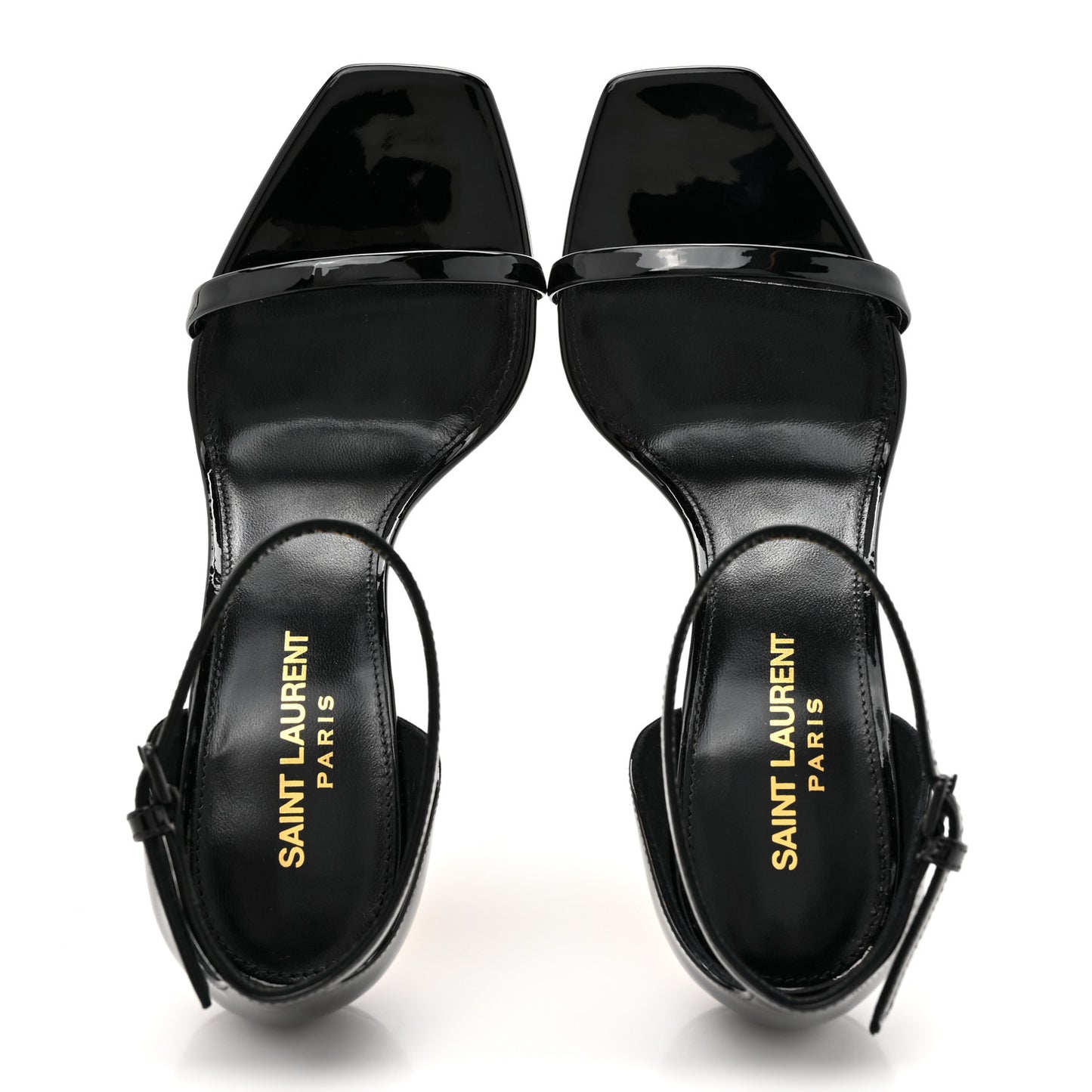 Patent Calfskin Opyum 85 Sandals 36 Black