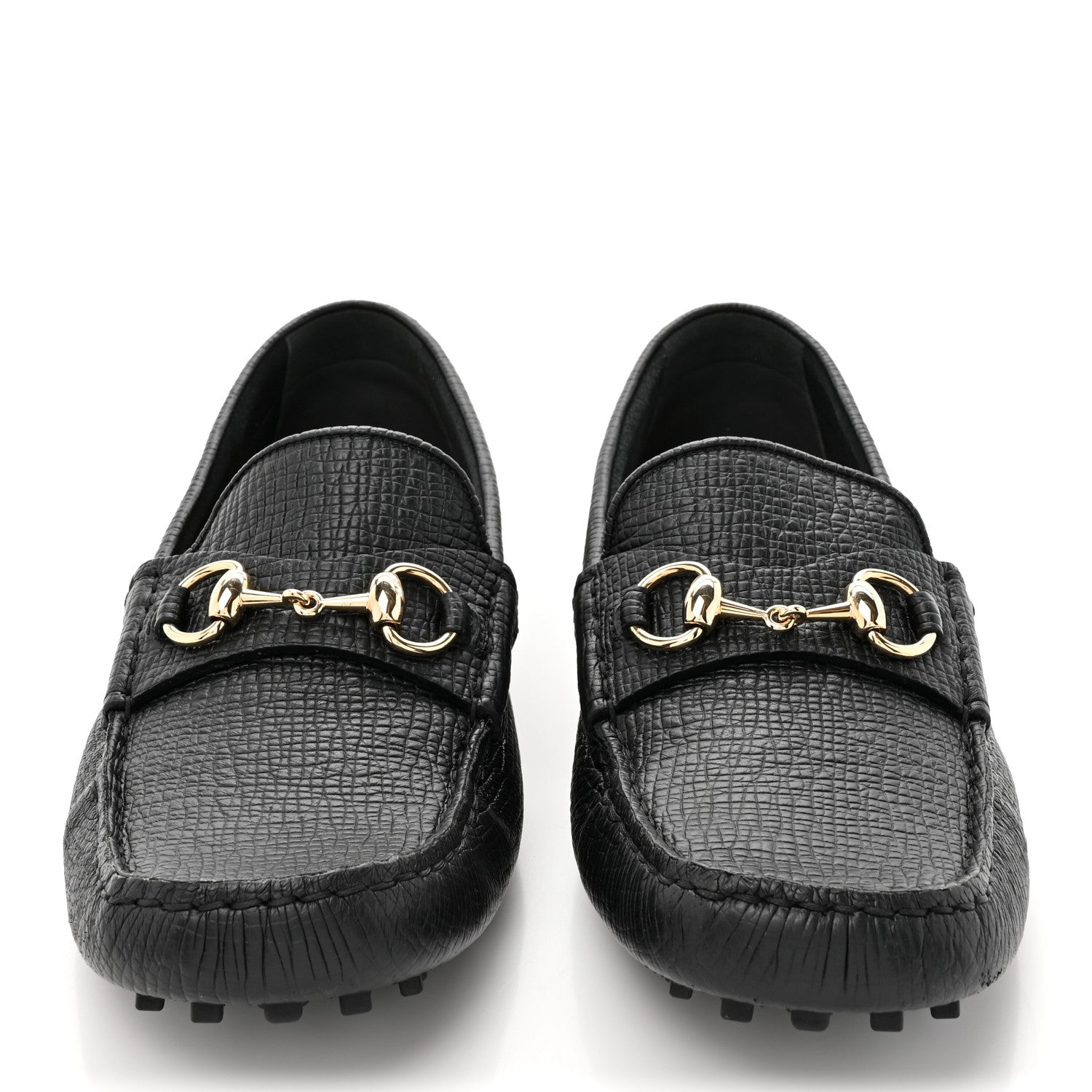 Gucci Calfskin Mens Horsebit Alcapulco Moccasins 8 Black 2 of 10