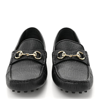Gucci Calfskin Mens Horsebit Alcapulco Moccasins 8 Black 2 of 10