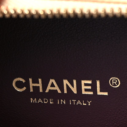 Chanel Caviar Quilted Small CC Filigree Vanity Case Beige Black 6 of 10