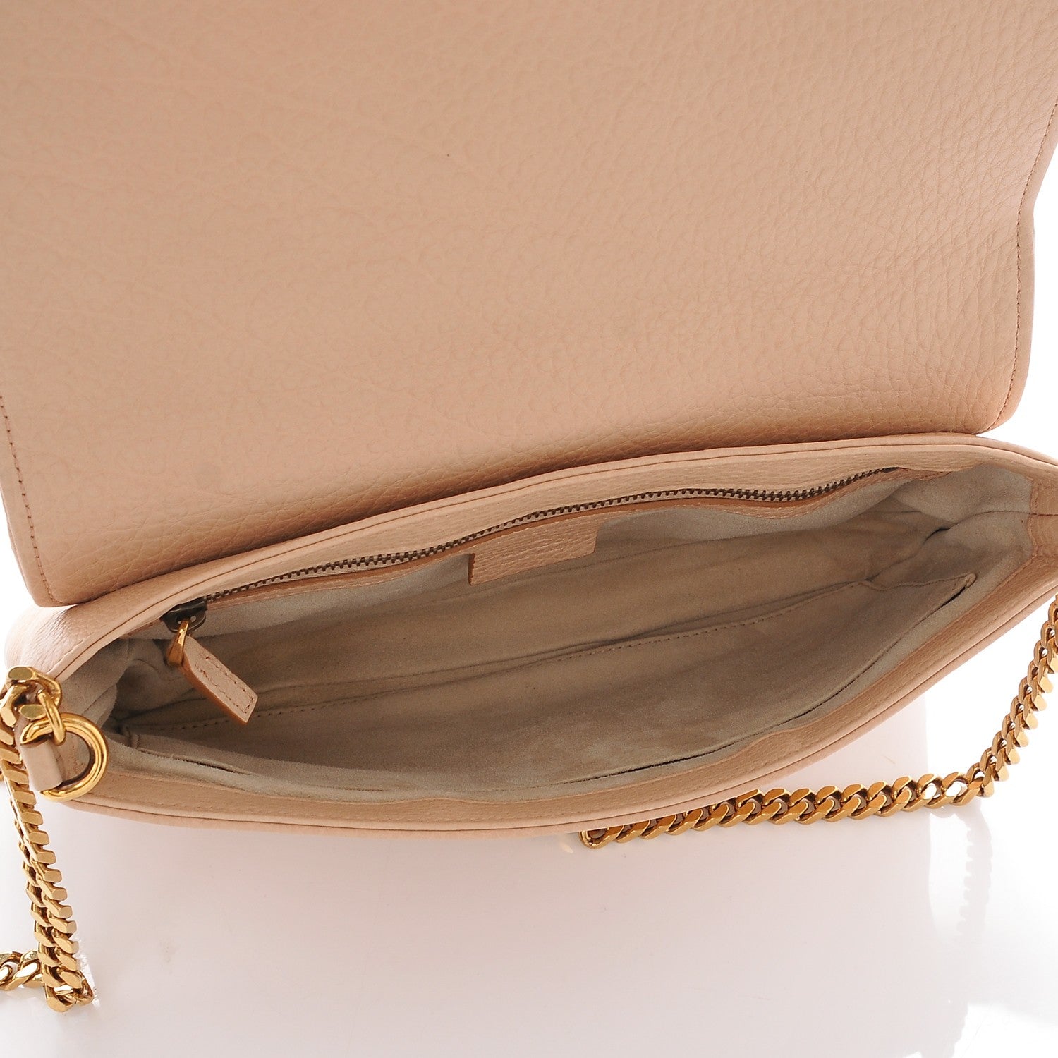 Gucci Calfskin Medium 1973 Chain Shoulder Bag Camelia 5 of 7