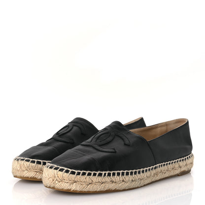 Chanel Lambskin CC Espadrilles 39 Black 4 of 14