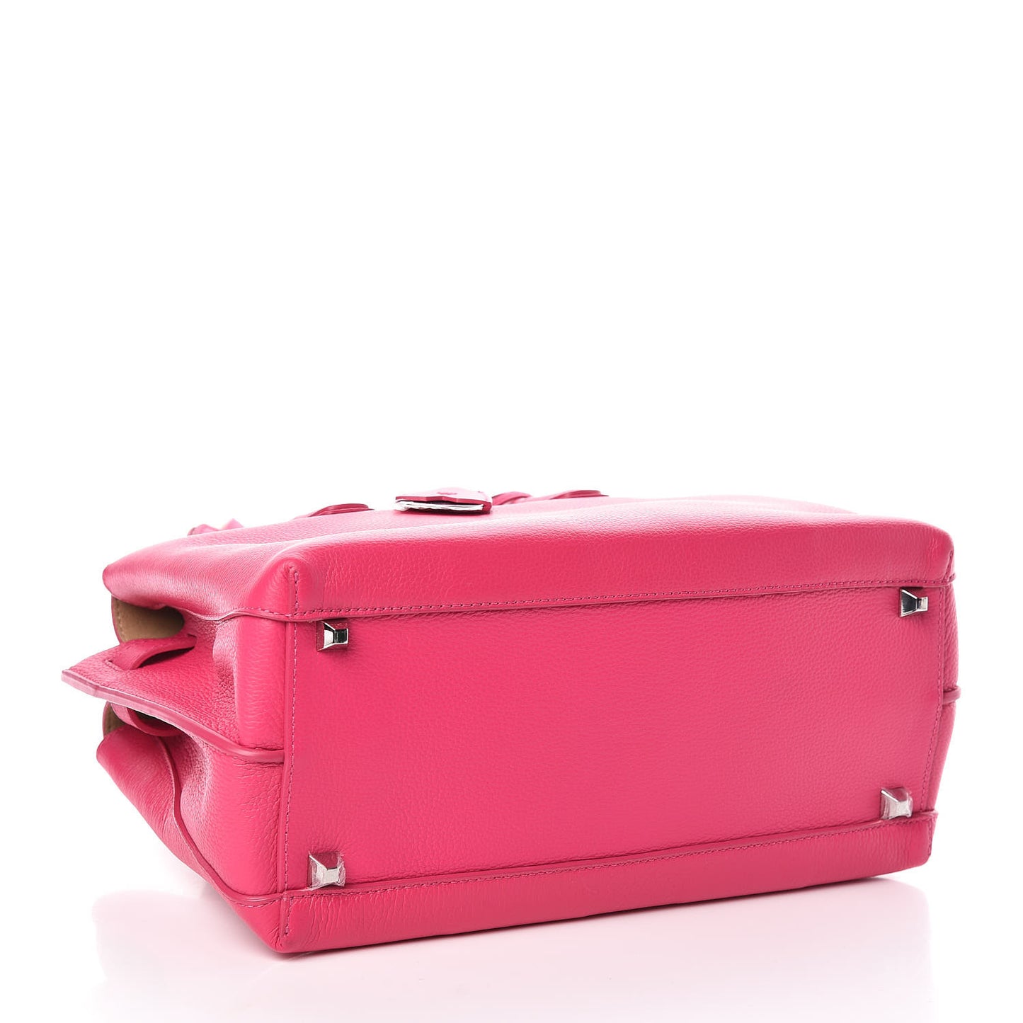 Grained Calfskin Medium Milla Tote Beetroot Pink