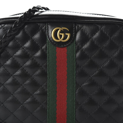 Gucci Calfskin Trapuntata Web Mini GG Shoulder Bag Black 9 of 10