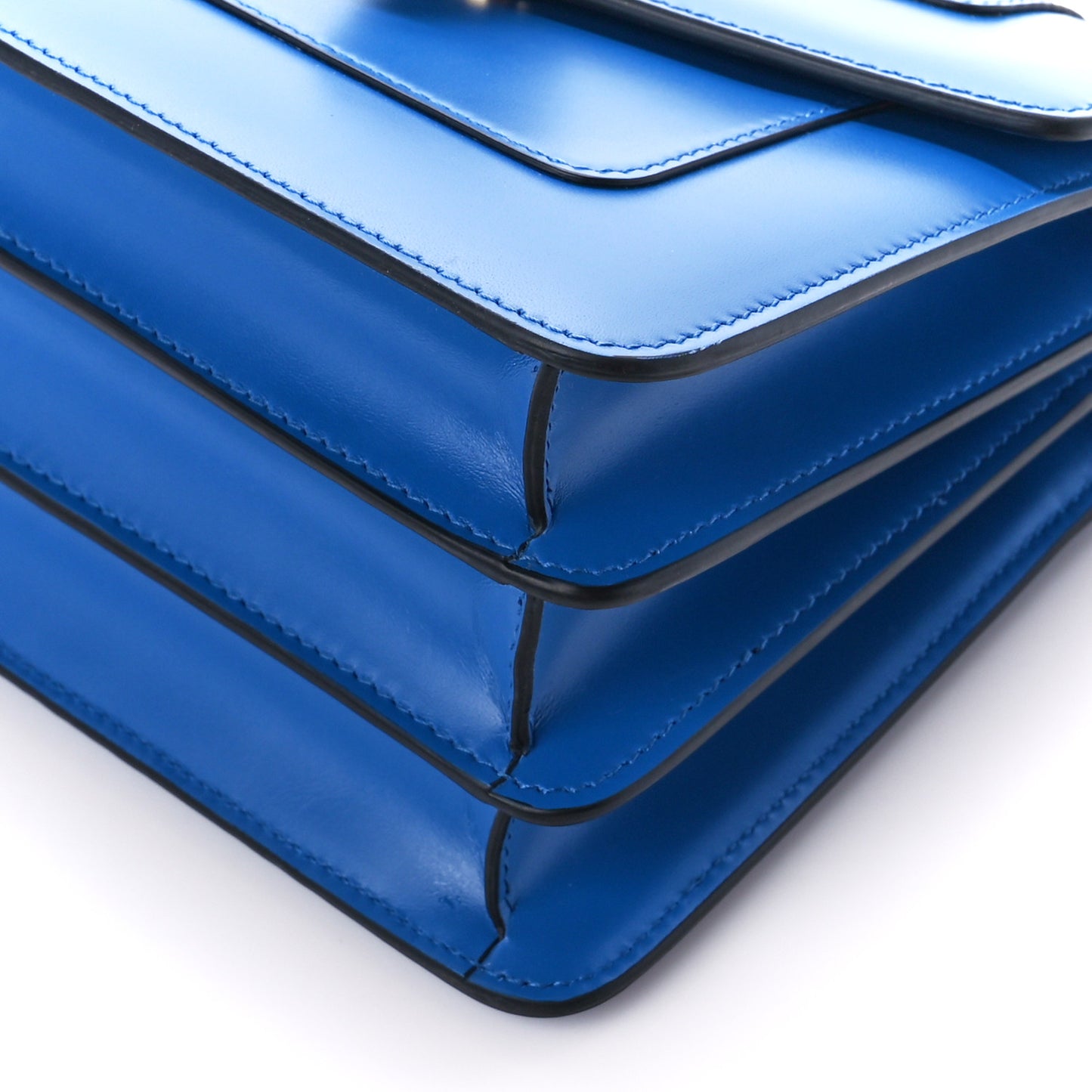 Calfskin Serpenti Forever Top Handle Blue