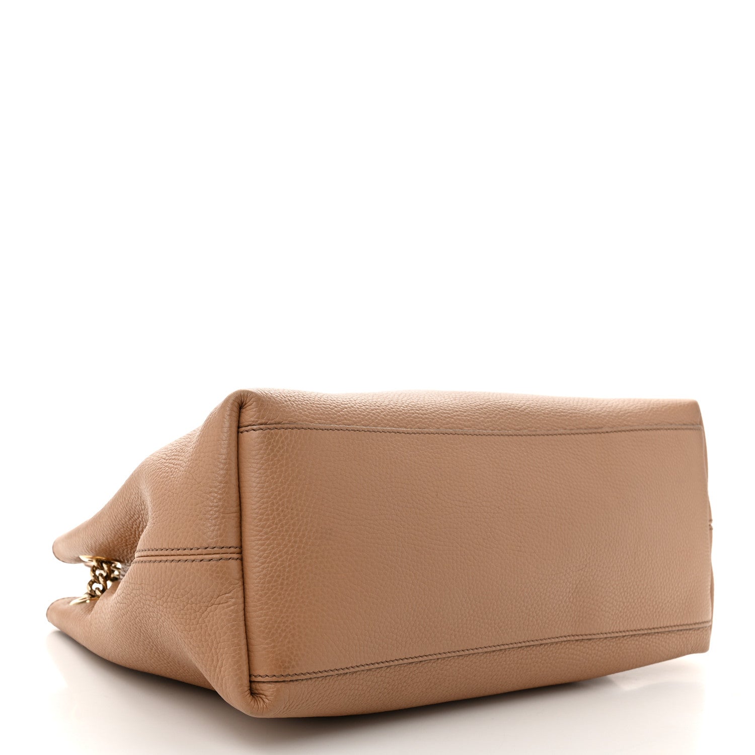 Gucci Pebbled Calfskin Medium Soho Chain Shoulder Bag Camelia 4 of 11