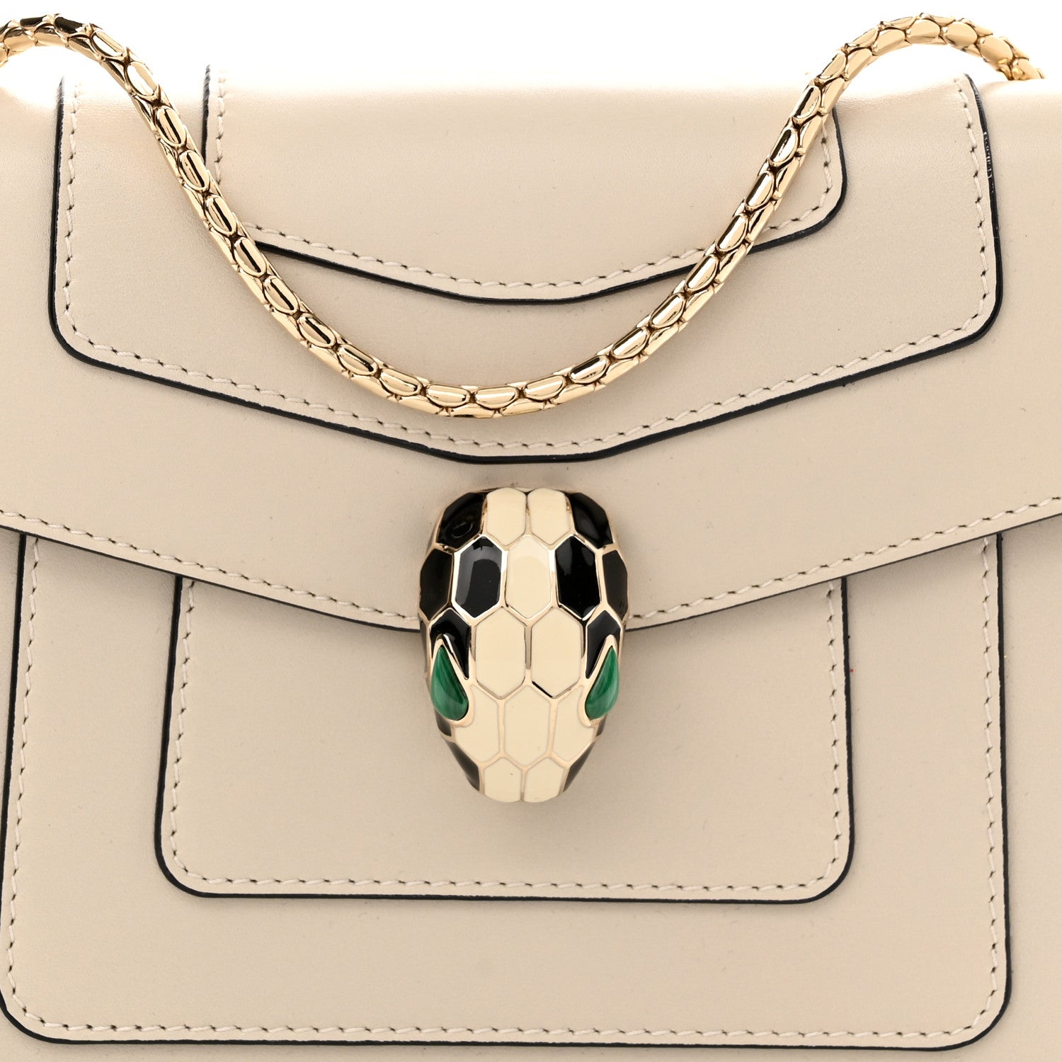 Bulgari Calfskin Small Serpenti Forever Snake Strap Crossbody Bag Grey 8 of 10