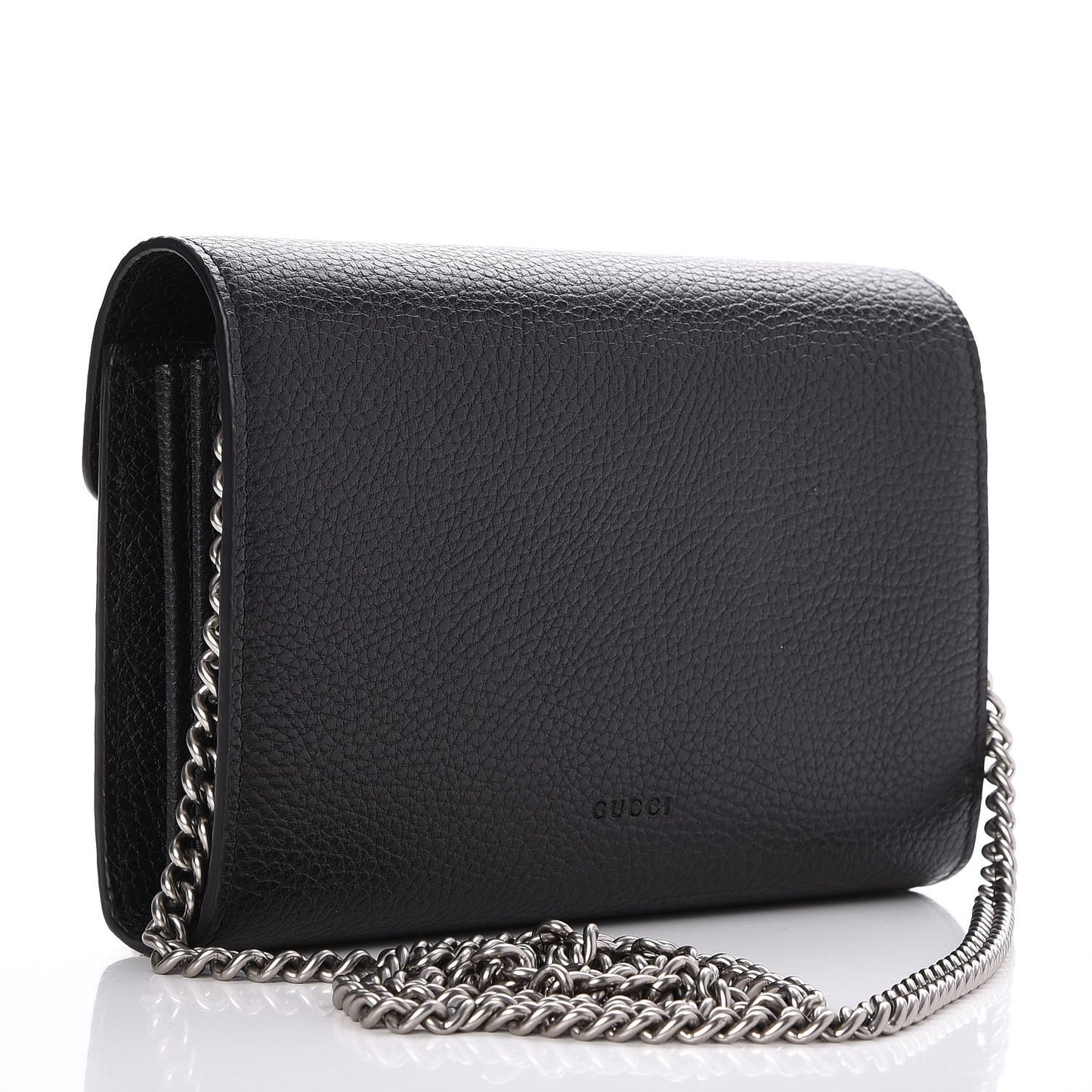 Calfskin Mini Dionysus Chain Wallet Black