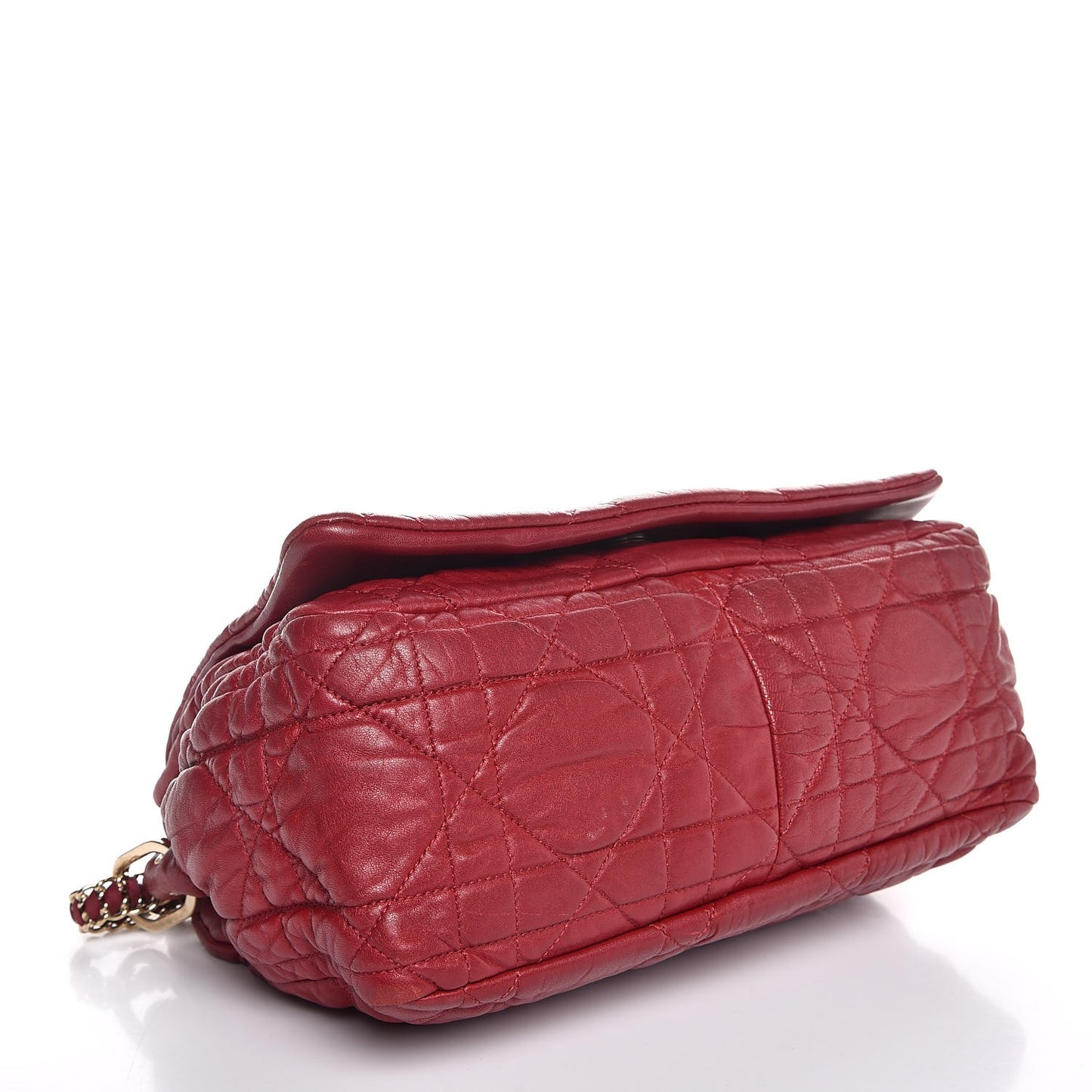 Lambskin Cannage Medium Delidior Flap Red