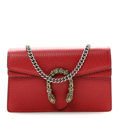 Gucci Calfskin Super Mini Dionysus Shoulder Bag Hibiscus Red 1 of 9