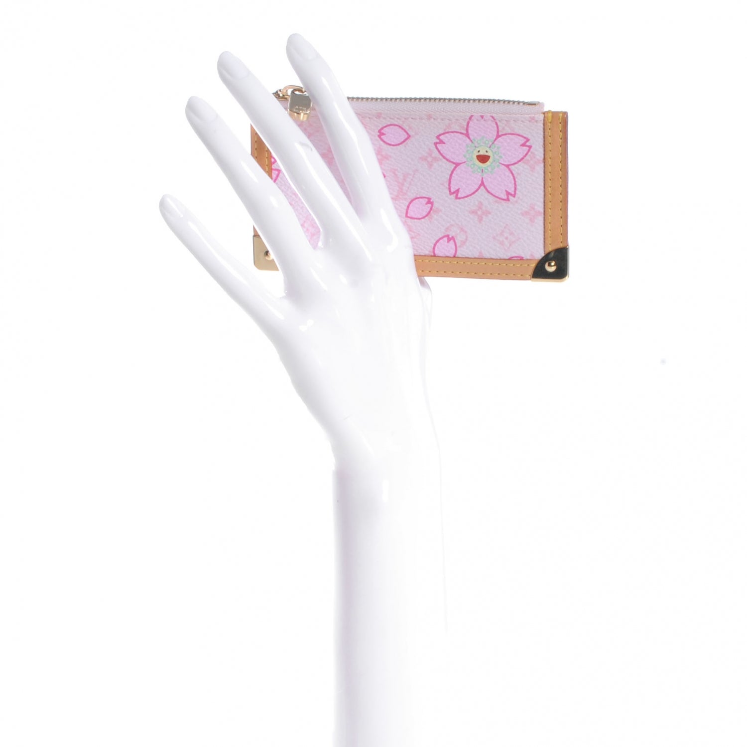 Louis Vuitton Monogram Cherry Blossom Key Pouch Pink 2 of 8