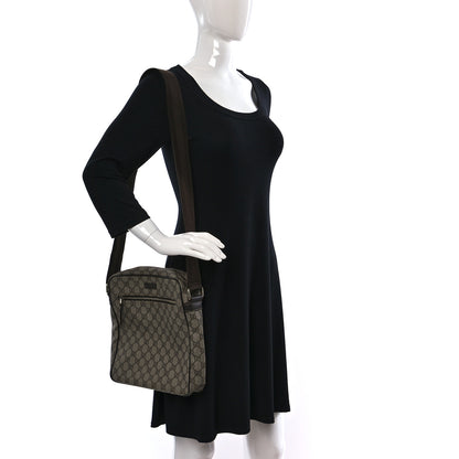Gucci GG Plus Monogram Selleria Calfskin Medium Messenger Bag Beige Ebony Cocoa Dark Chocolate 2 of 11