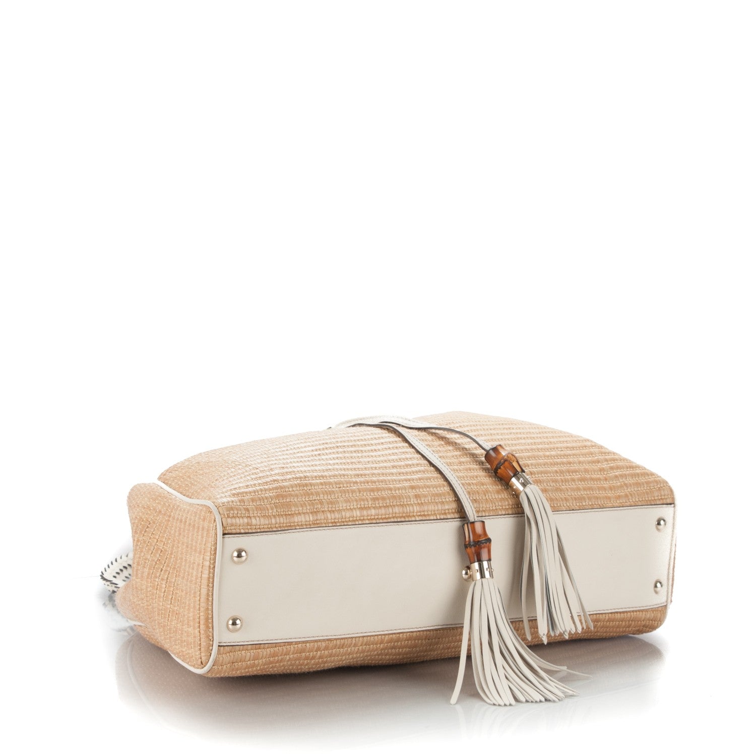 Gucci Straw Peggy Braided Tote Off White 3 of 6